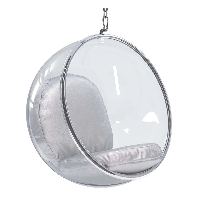 Hanging Bubble Chair, Silver Cushions By World Modern Design | Outdoor Porch Swings | Modishstore