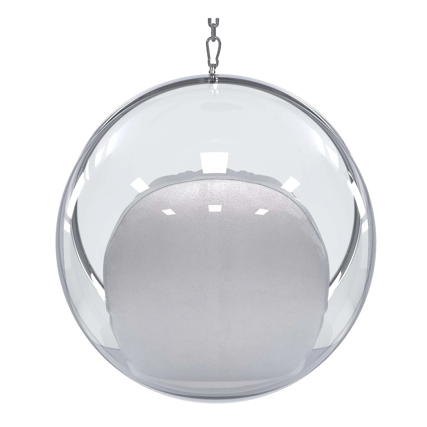 Hanging Bubble Chair, Silver Cushions By World Modern Design | Outdoor Porch Swings | Modishstore - 3