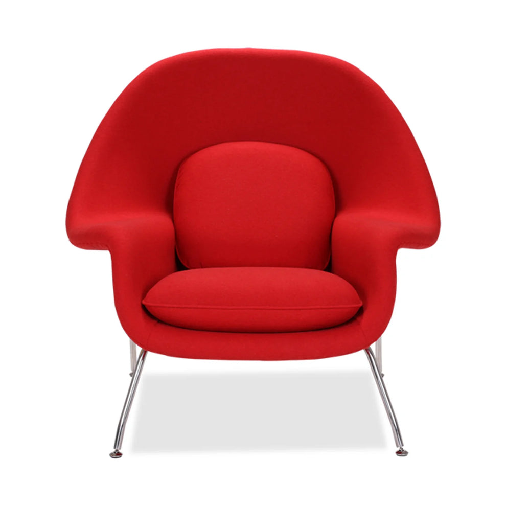 Haven Lounge Chair & Ottoman, Red By World Modern Design | Lounge Chairs | Modishstore - 5
