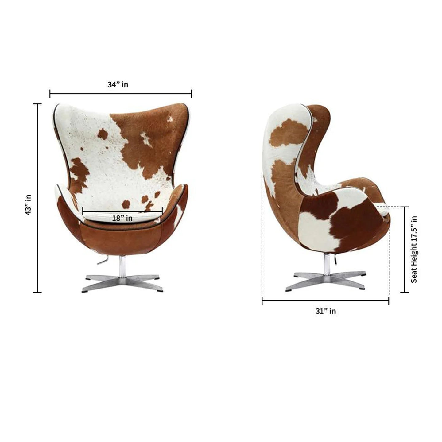 Napa Lounge Chair Pony By World Modern Design | Lounge Chairs | Modishstore - 2