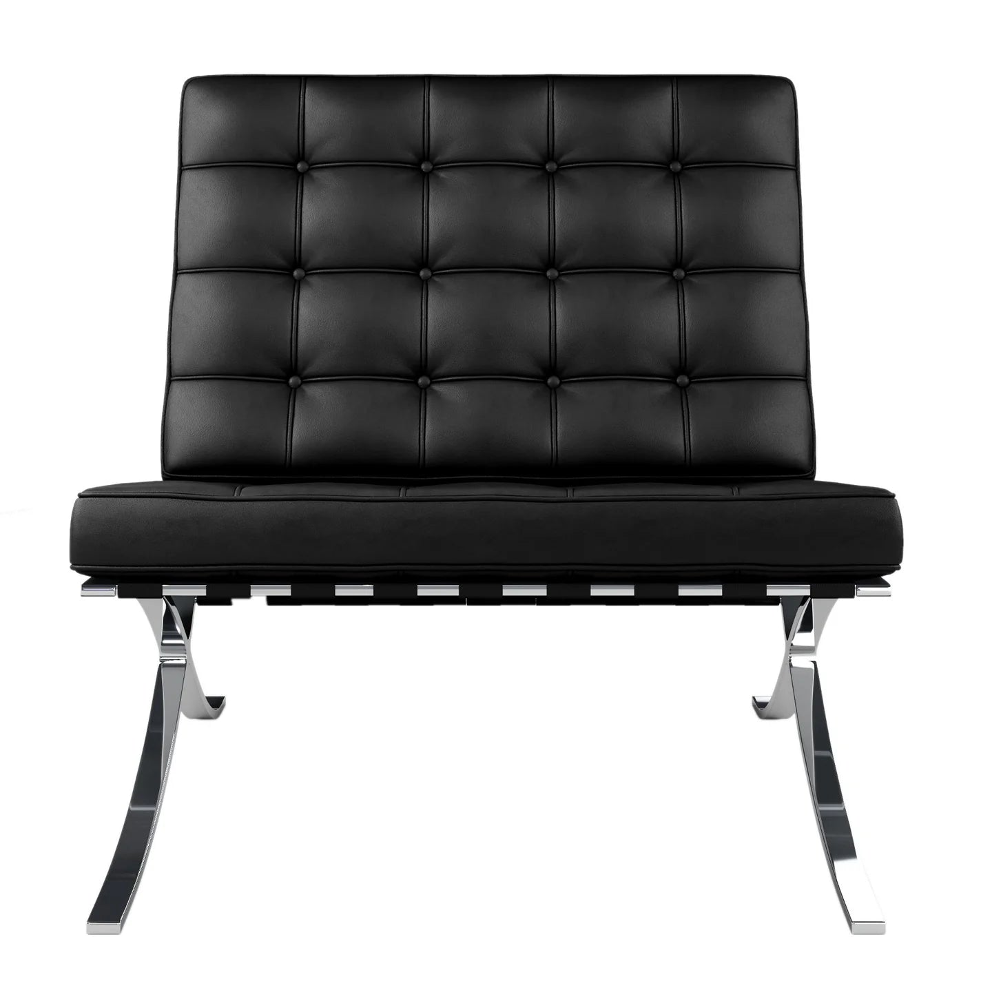 Pavilion Lounge Chair, Black Leather By World Modern Design | Lounge Chairs | Modishstore