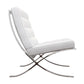 Pavilion Lounge Chair, White Leather By World Modern Design | Lounge Chairs | Modishstore - 5