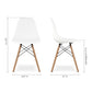 Pyramid Dining Chair, White By World Modern Design | Dining Chairs | Modishstore - 5