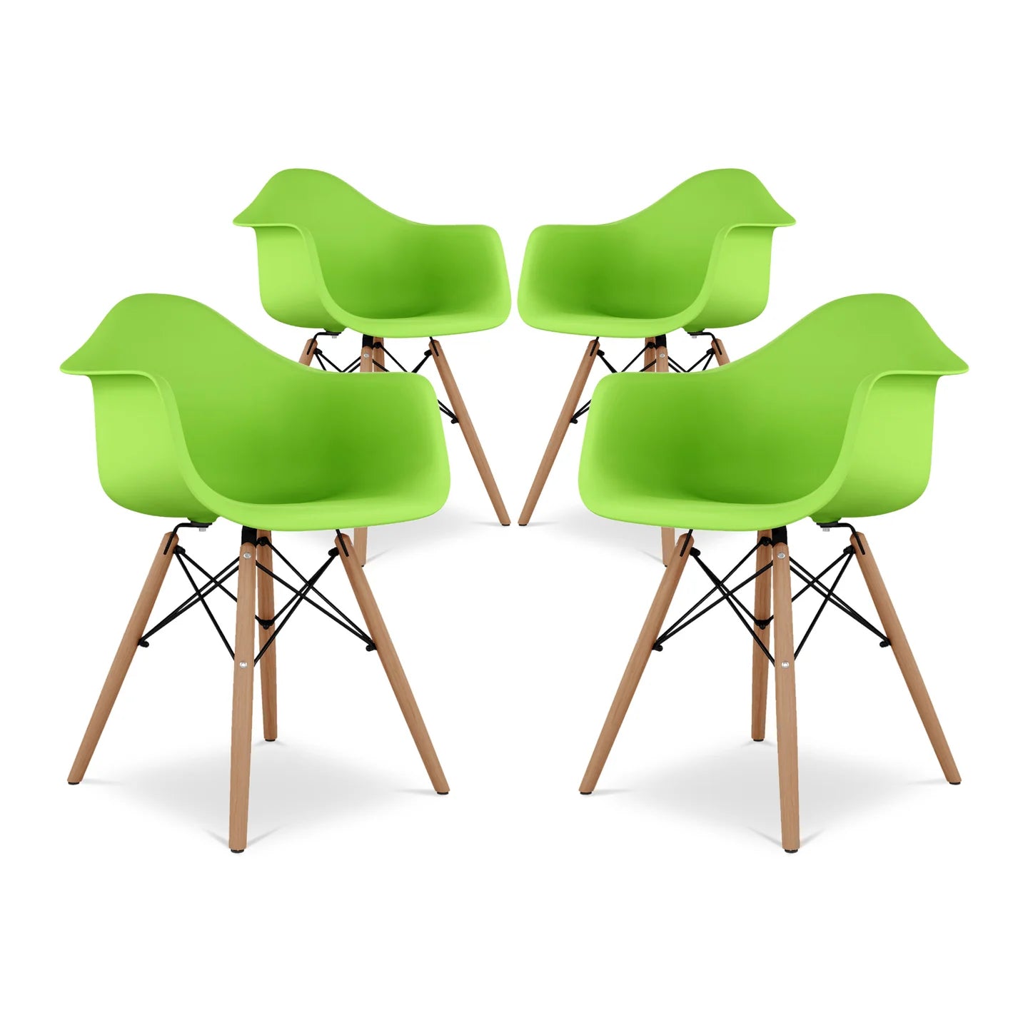 Pyramid Armchair, Green By World Modern Design | Dining Chairs | Modishstore - 7
