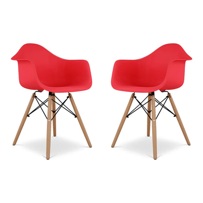 Pyramid Armchair, Red By World Modern Design | Dining Chairs | Modishstore - 6