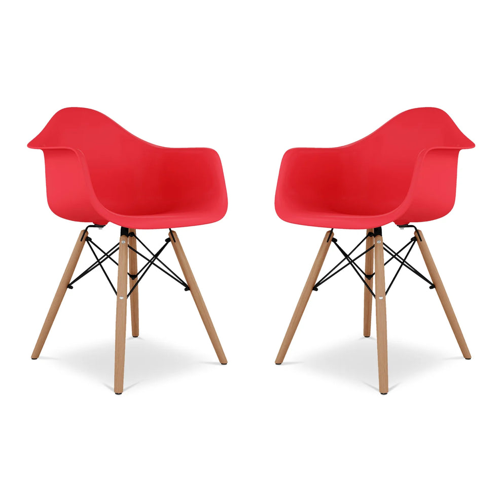 Pyramid Armchair, Red By World Modern Design | Dining Chairs | Modishstore - 6
