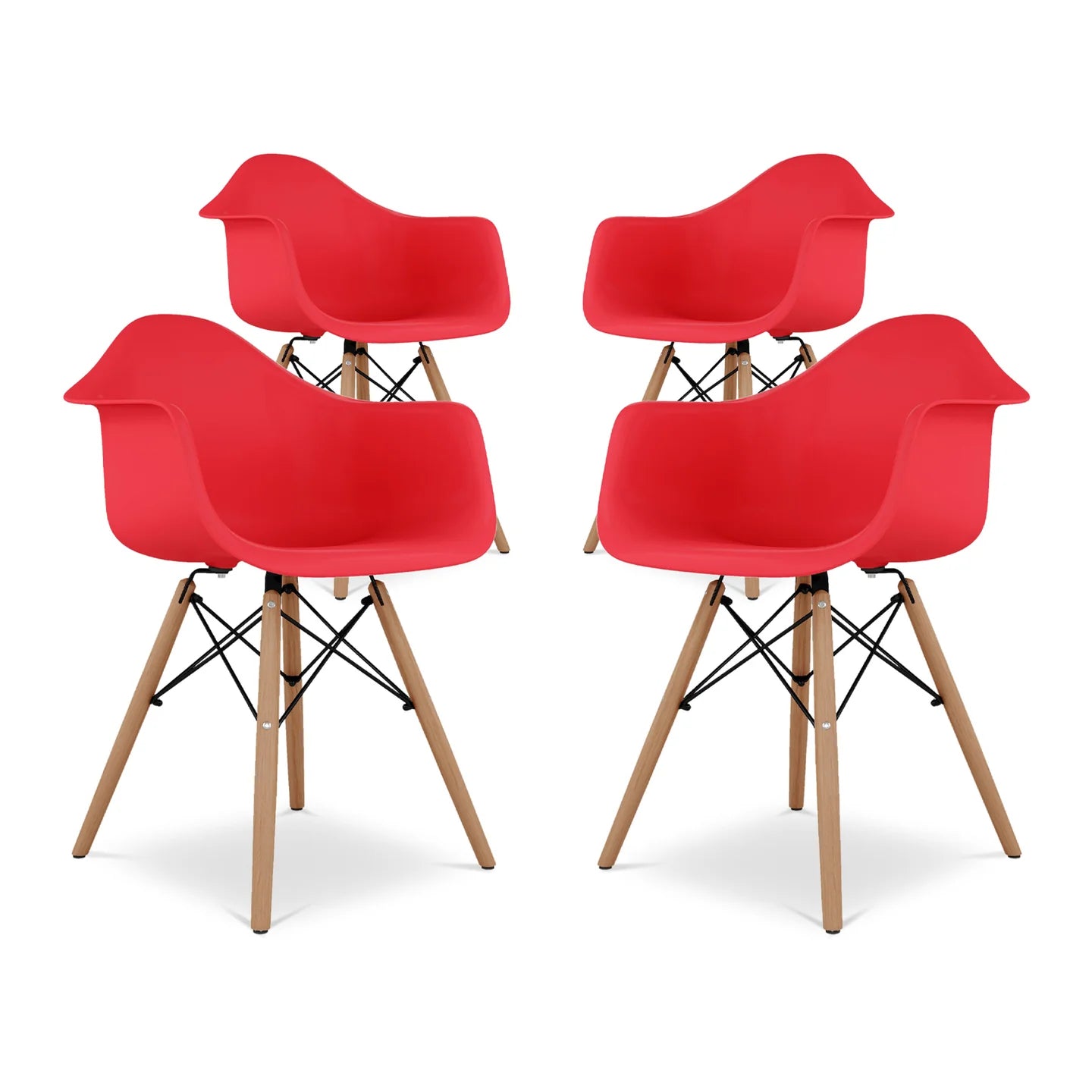 Pyramid Armchair, Red By World Modern Design | Dining Chairs | Modishstore - 7