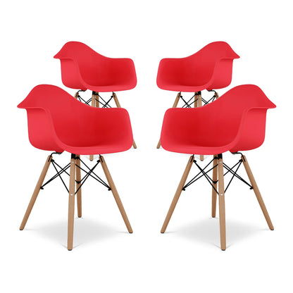 Pyramid Armchair, Red By World Modern Design | Dining Chairs | Modishstore - 7