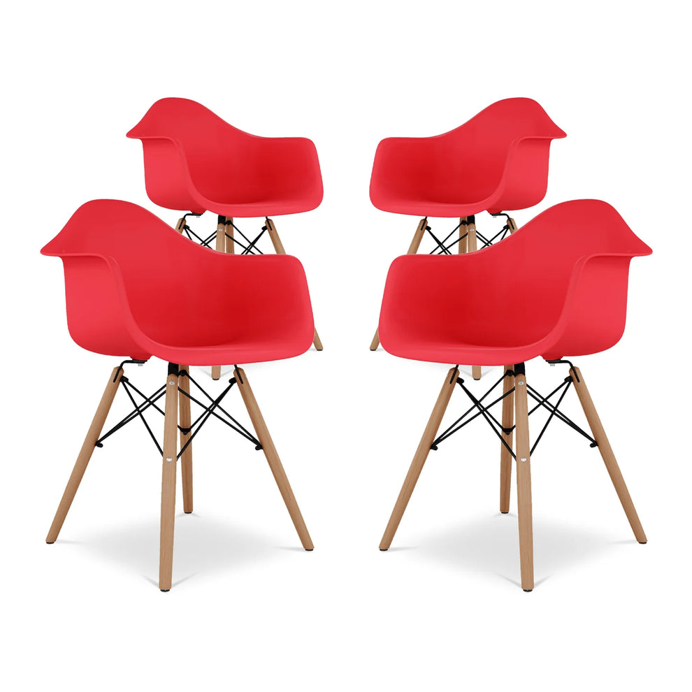 Pyramid Armchair, Red By World Modern Design | Dining Chairs | Modishstore - 7