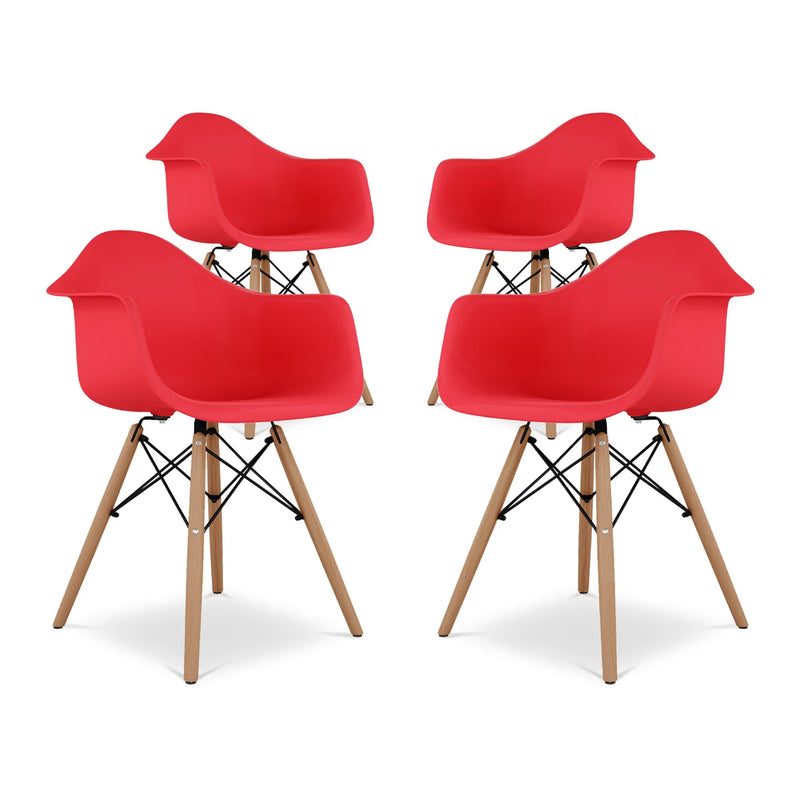 Pyramid Armchair, Red By World Modern Design | Dining Chairs | Modishstore - 7