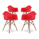 Pyramid Armchair, Red By World Modern Design | Dining Chairs | Modishstore - 7