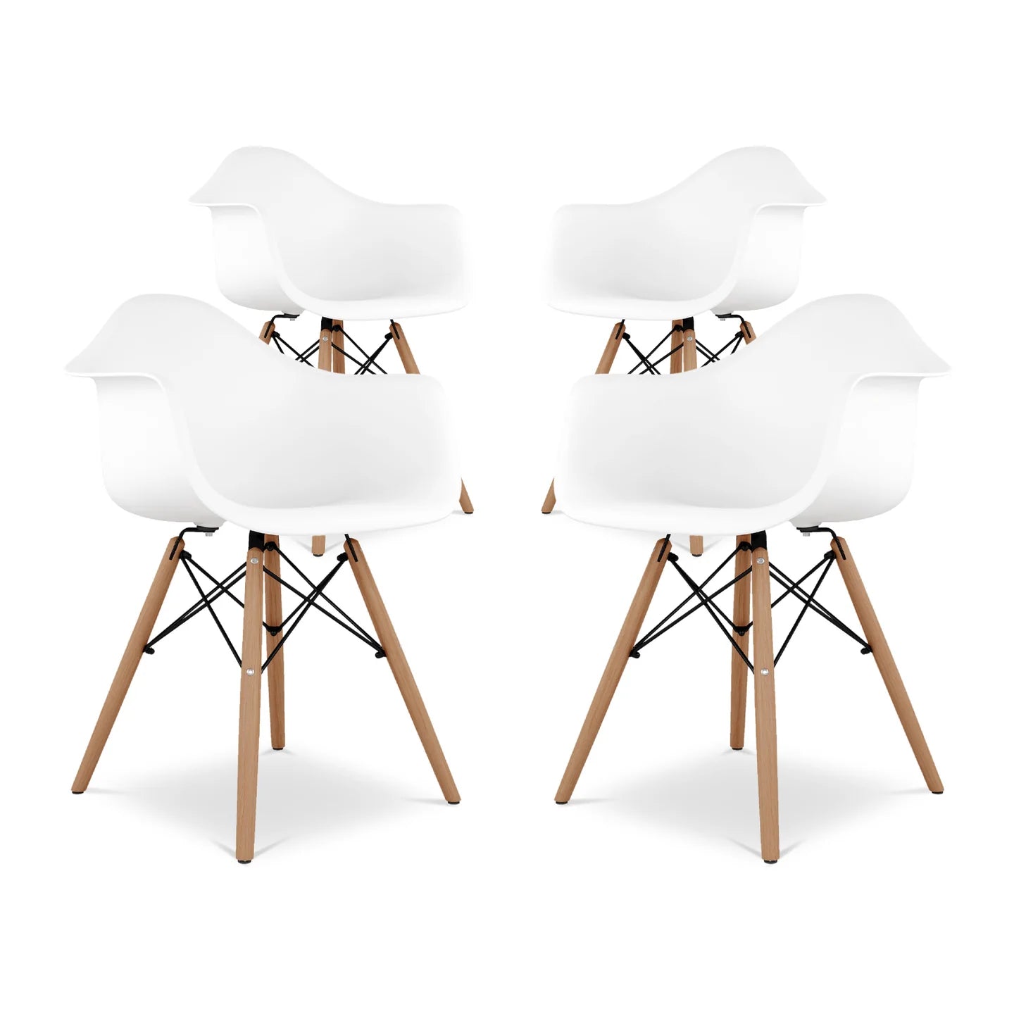 Pyramid Armchair, White By World Modern Design | Dining Chairs | Modishstore - 7