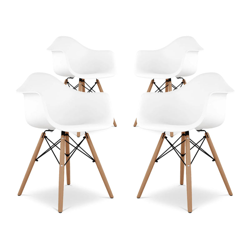 Pyramid Armchair, White By World Modern Design | Dining Chairs | Modishstore - 7