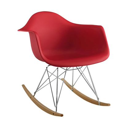 Atoll Rocker Chair, Red By World Modern Design | Rocking Chairs | Modishstore - 2