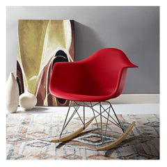 Atoll Rocker Chair, Red By World Modern Design