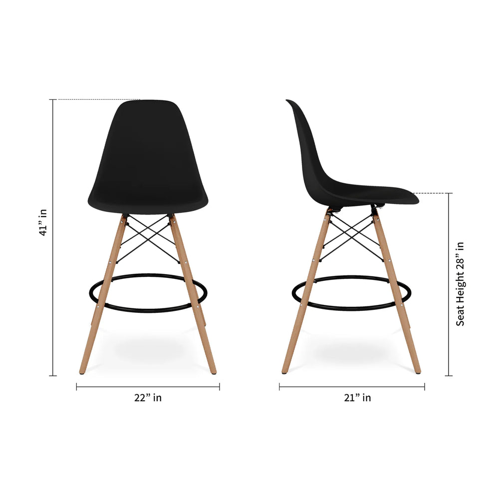 Pyramid Counter Stool, Black By World Modern Design | Counter Stools | Modishstore - 8