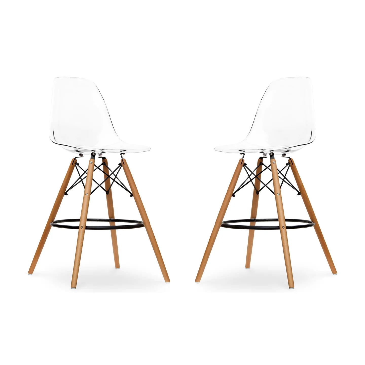 Pyramid Counter Stool, Clear By World Modern Design | Counter Stools | Modishstore - 6