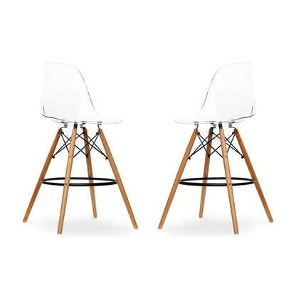 Pyramid Counter Stool, Clear By World Modern Design | Counter Stools | Modishstore - 6