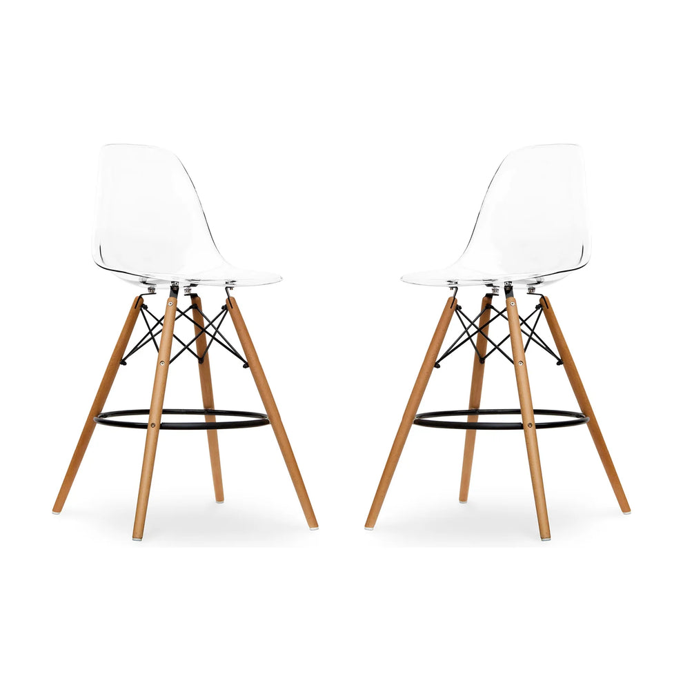 Pyramid Counter Stool, Clear By World Modern Design | Counter Stools | Modishstore - 6