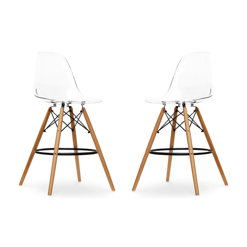 Pyramid Counter Stool, Clear By World Modern Design | Counter Stools | Modishstore - 6