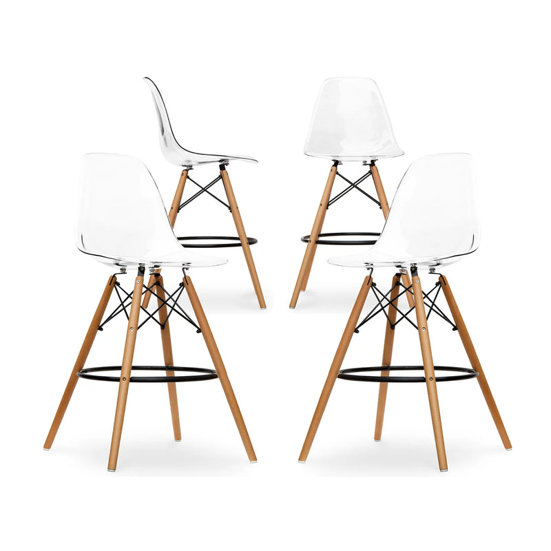 Pyramid Counter Stool, Clear By World Modern Design | Counter Stools | Modishstore - 7