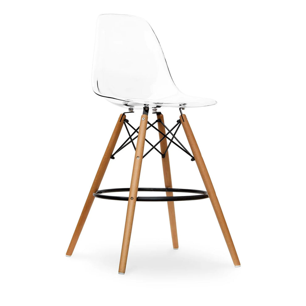 Pyramid Counter Stool, Clear By World Modern Design | Counter Stools | Modishstore