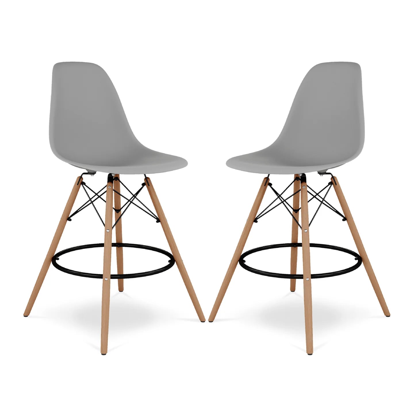 Pyramid Counter Stool, Gray By World Modern Design | Counter Stools | Modishstore - 6