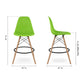 Pyramid Counter Stool, Green By World Modern Design | Counter Stools | Modishstore - 5