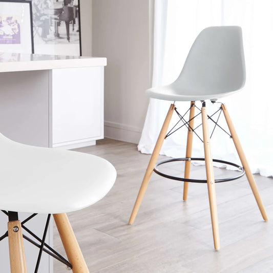 Pyramid Counter Stool, White By World Modern Design | Counter Stools | Modishstore