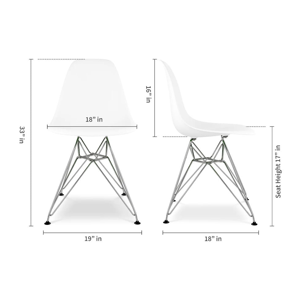 Tower Dining Chair, White By World Modern Design | Dining Chairs | Modishstore - 5