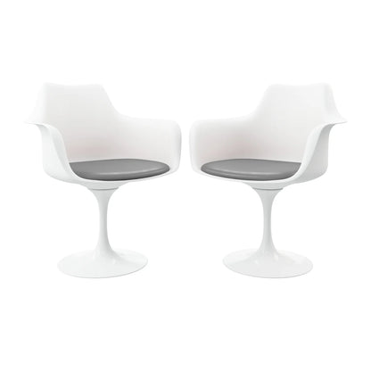 Rose Arm Chair - Gray By World Modern Design | Dining Chairs | Modishstore - 6