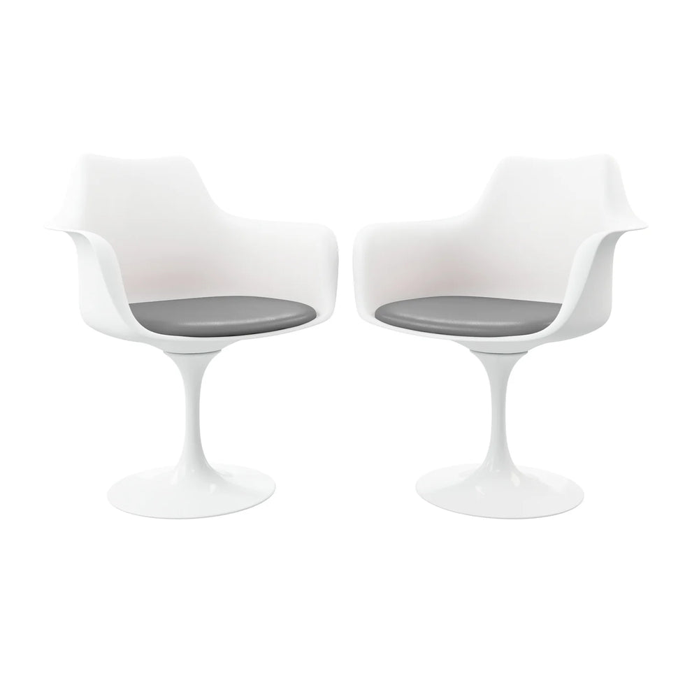 Rose Arm Chair - Gray By World Modern Design | Dining Chairs | Modishstore - 6