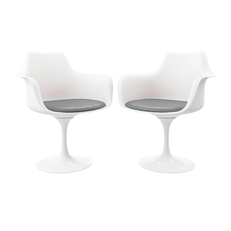 Rose Arm Chair - Gray By World Modern Design | Dining Chairs | Modishstore - 6