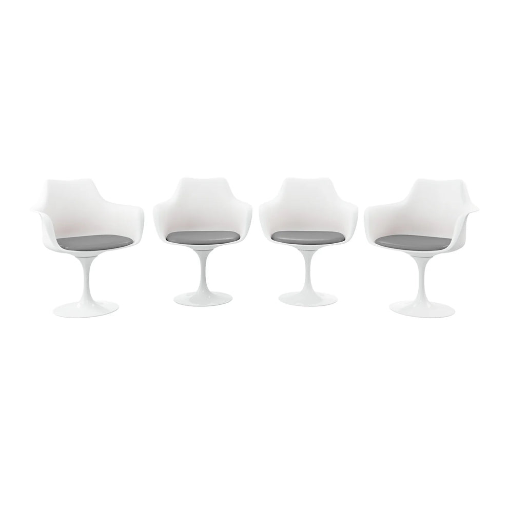 Rose Arm Chair - Gray By World Modern Design | Dining Chairs | Modishstore - 7