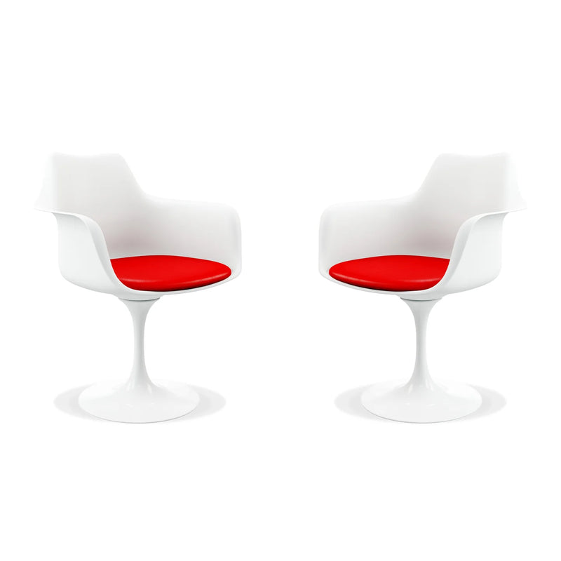 Rose Arm Chair - Red By World Modern Design | Dining Chairs | Modishstore - 7