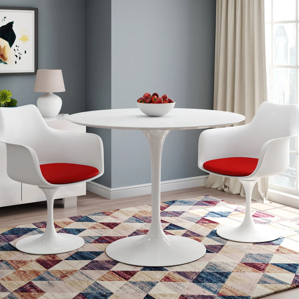 Rose Arm Chair - Red By World Modern Design | Dining Chairs | Modishstore