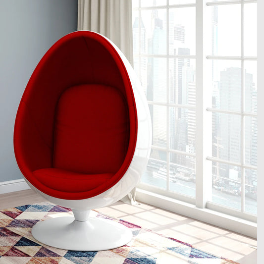 Easter Egg Chair, Red By World Modern Design | Lounge Chairs | Modishstore