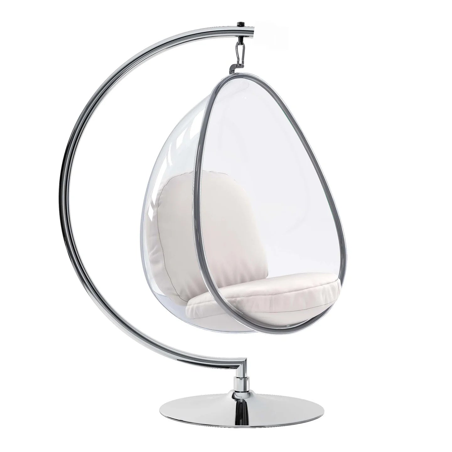 Scoop Chair With Stand, White By World Modern Design | Outdoor Porch Swings | Modishstore