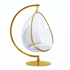 Scoop Chair With Stand, Gold By World Modern Design
