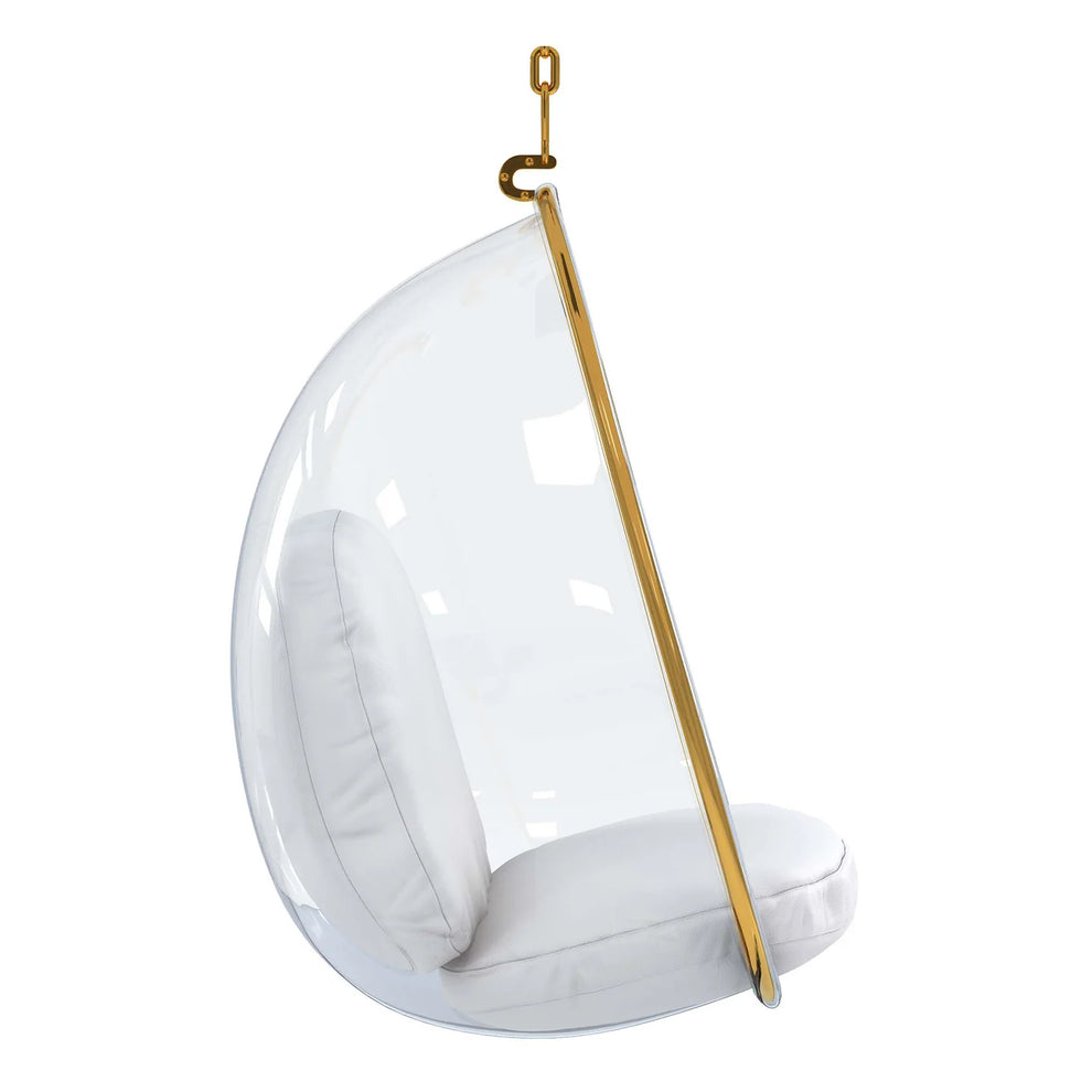 Scoop Hanging Chair - Gold By World Modern Design | Outdoor Porch Swings | Modishstore - 5