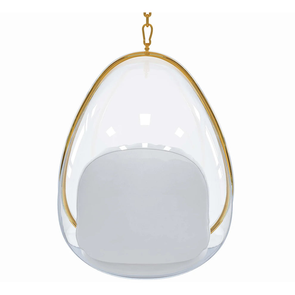 Scoop Hanging Chair - Gold By World Modern Design | Outdoor Porch Swings | Modishstore - 3
