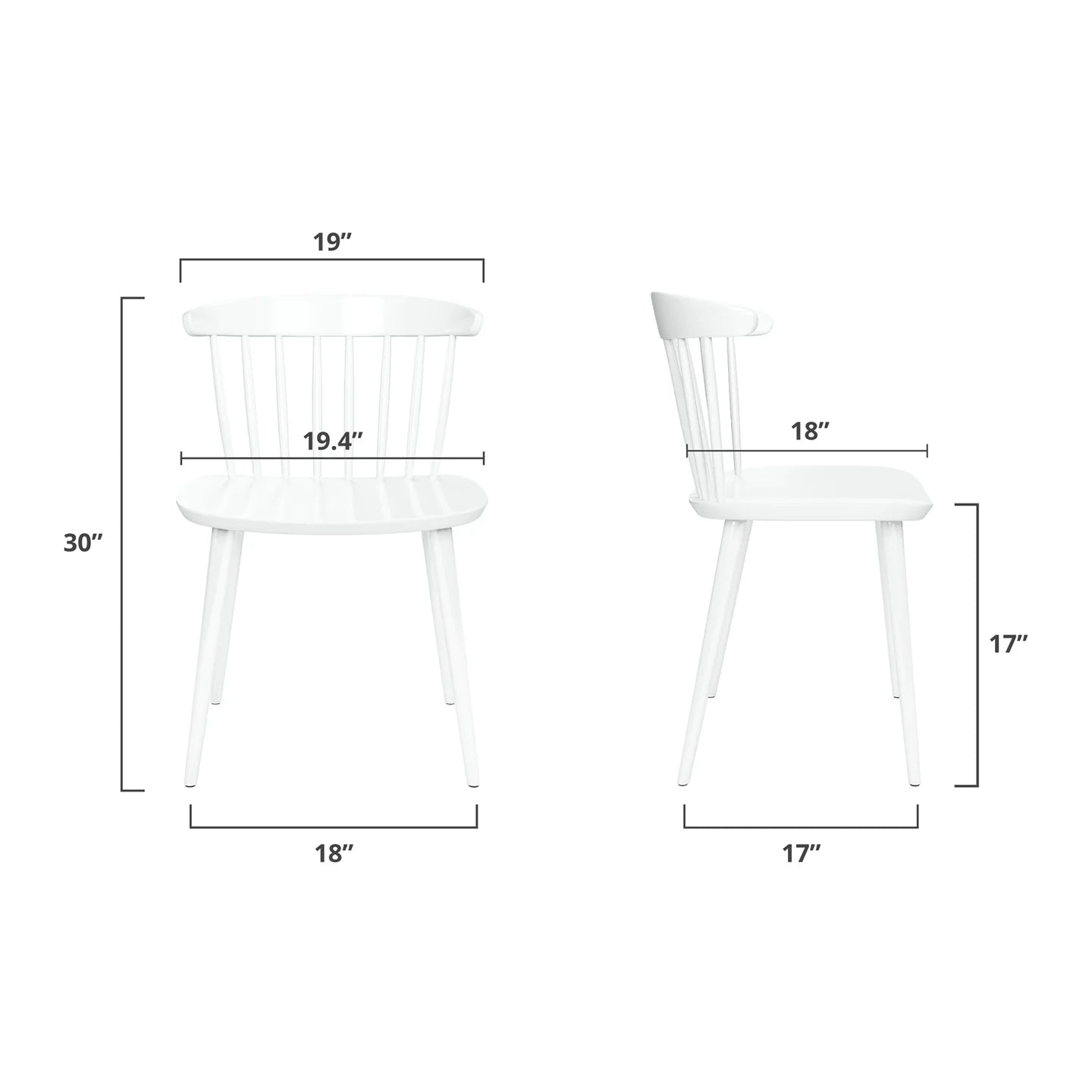 Brook Dining Chair, White By World Modern Design | Dining Chairs | Modishstore - 6