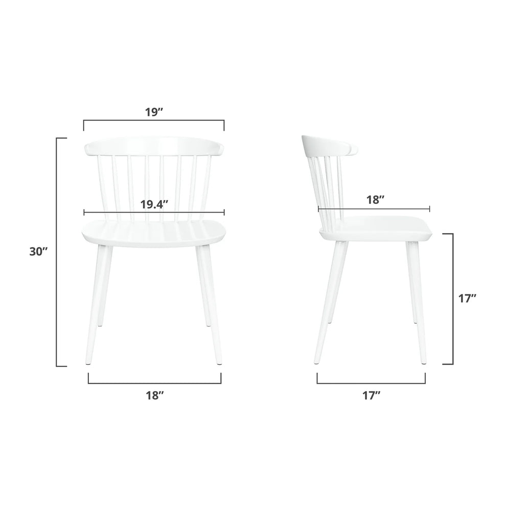 Brook Dining Chair, White By World Modern Design | Dining Chairs | Modishstore - 6