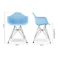 Tower Armchair, Blue By World Modern Design | Dining Chairs | Modishstore - 5