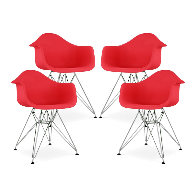 Tower Armchair, Red By World Modern Design | Dining Chairs | Modishstore - 7