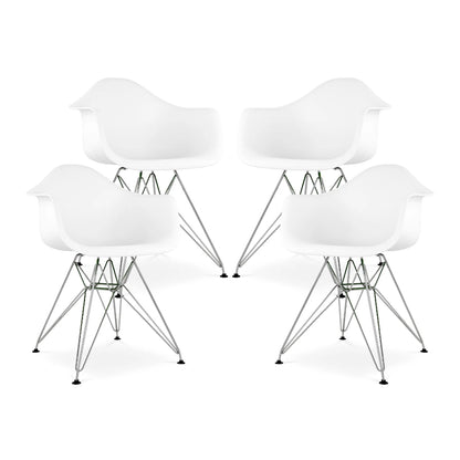 Tower Armchair, White By World Modern Design | Dining Chairs | Modishstore - 7