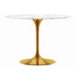 Rose 40" Round Marble Dining Table, Gold Base By World Modern Design | Dining Tables | Modishstore