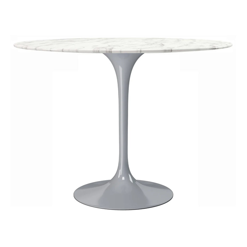 Rose 40" Round Marble Dining Table, Gray Base By World Modern Design | Dining Tables | Modishstore