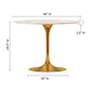 Rose 40" Round Onyx Marble Dining Table, Gold Base By World Modern Design | Dining Tables | Modishstore - 3