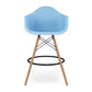 Pyramid Counter Stool With Arms, Blue By World Modern Design  | Counter Stools | Modishstore - 4